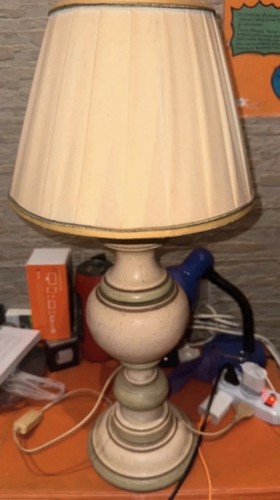 Lampada tavolo base legno - tavolo,
